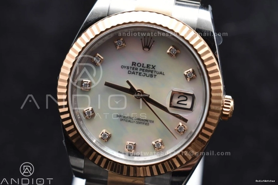 610 White RG StreetReady 904L VR MOP Dial 126331 1:1 Bracelet 41 Diamonds on Best Edition Clean DateJust Jubilee Steel 1123